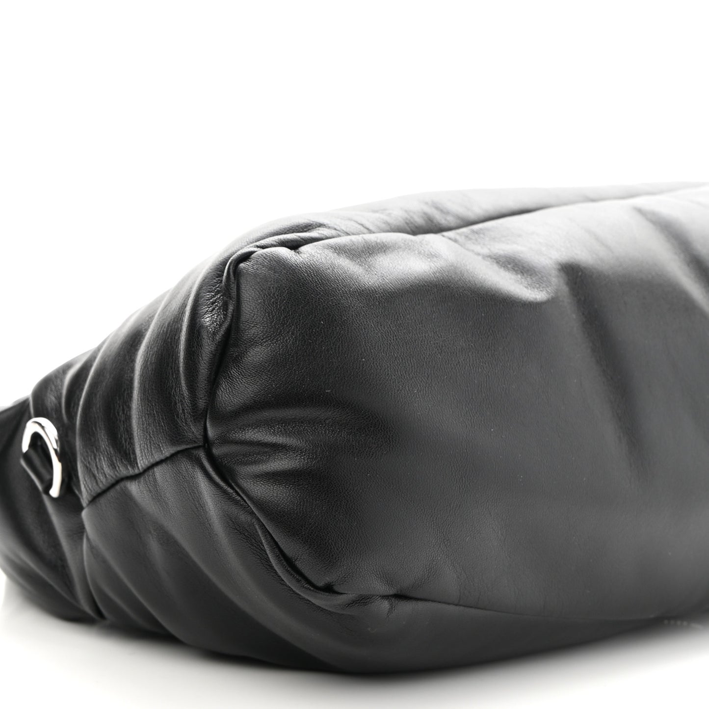 Shiny Nappa Puffer Puzzle Hobo Black