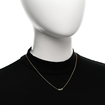 Christian Dior 18K Yellow Gold Emerald Mimirose Pendant Necklace 2 of 6