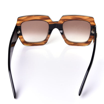 Gucci Acetate Square Frame Sunglasses GG0053S Havana 9 of 10