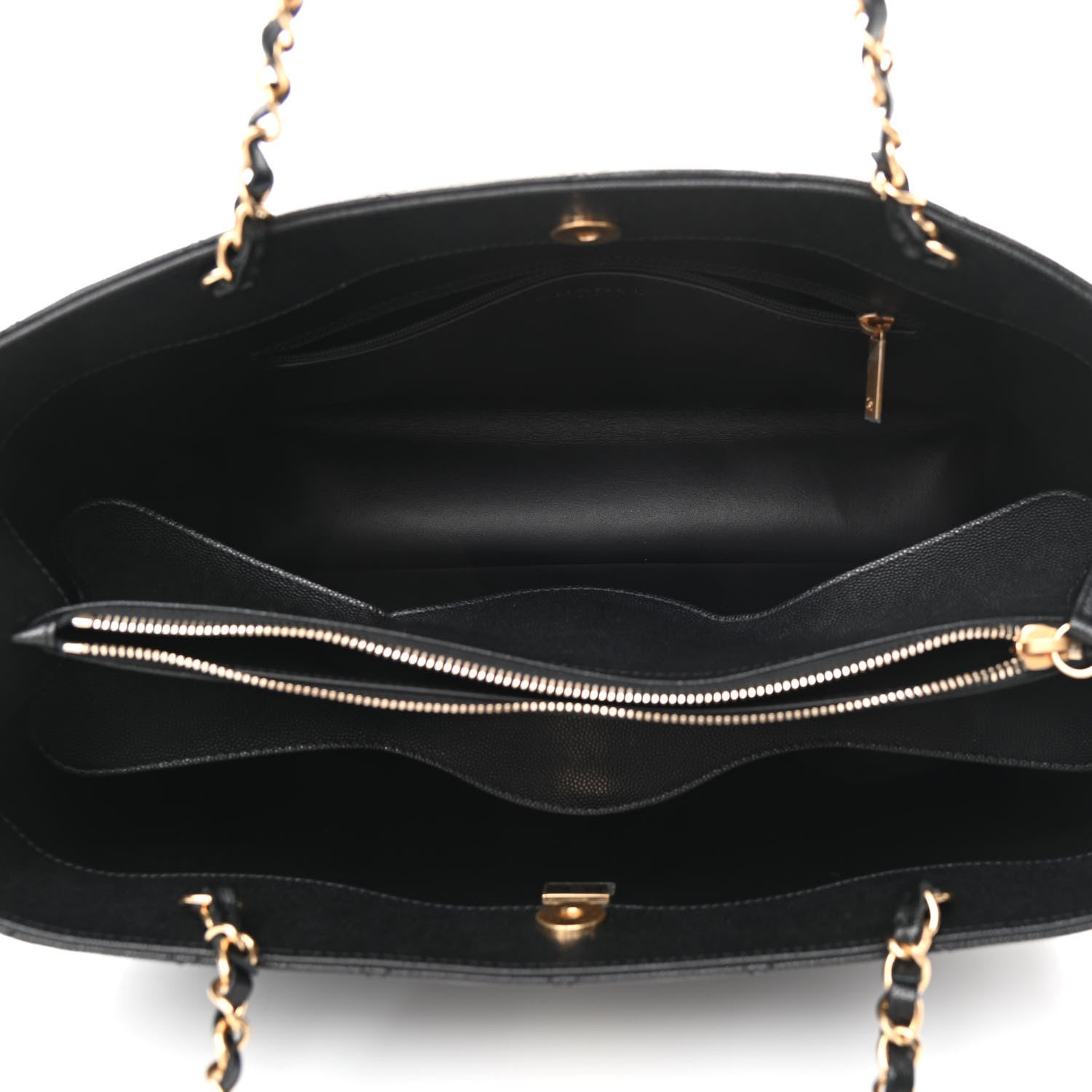 Chanel Caviar Quilted Small Shopping Tote Black 5 of 11