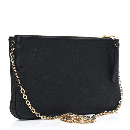 Louis Vuitton Empreinte Double Zip Pochette Black 2 of 9