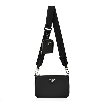 Prada Spazzolato Pocket Pouch Shoulder Bag Black 1 of 10