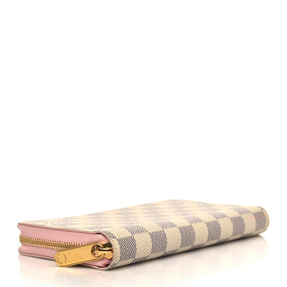 Louis Vuitton Damier Azur Zippy Wallet Rose Ballerine 4 of 9