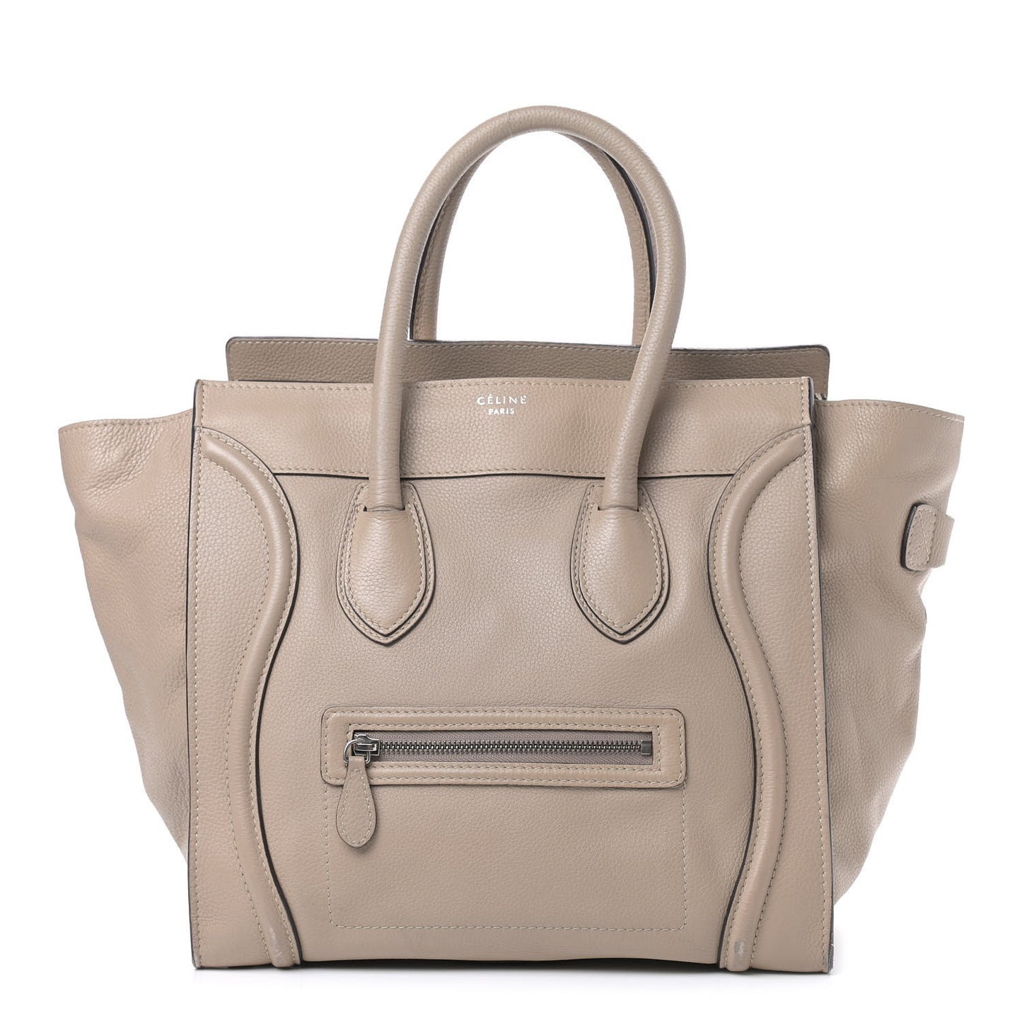 Drummed Calfskin Mini Luggage Dune