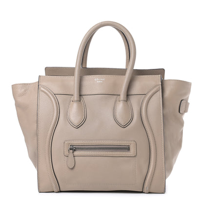 Celine Drummed Calfskin Mini Luggage Dune 1 of 18