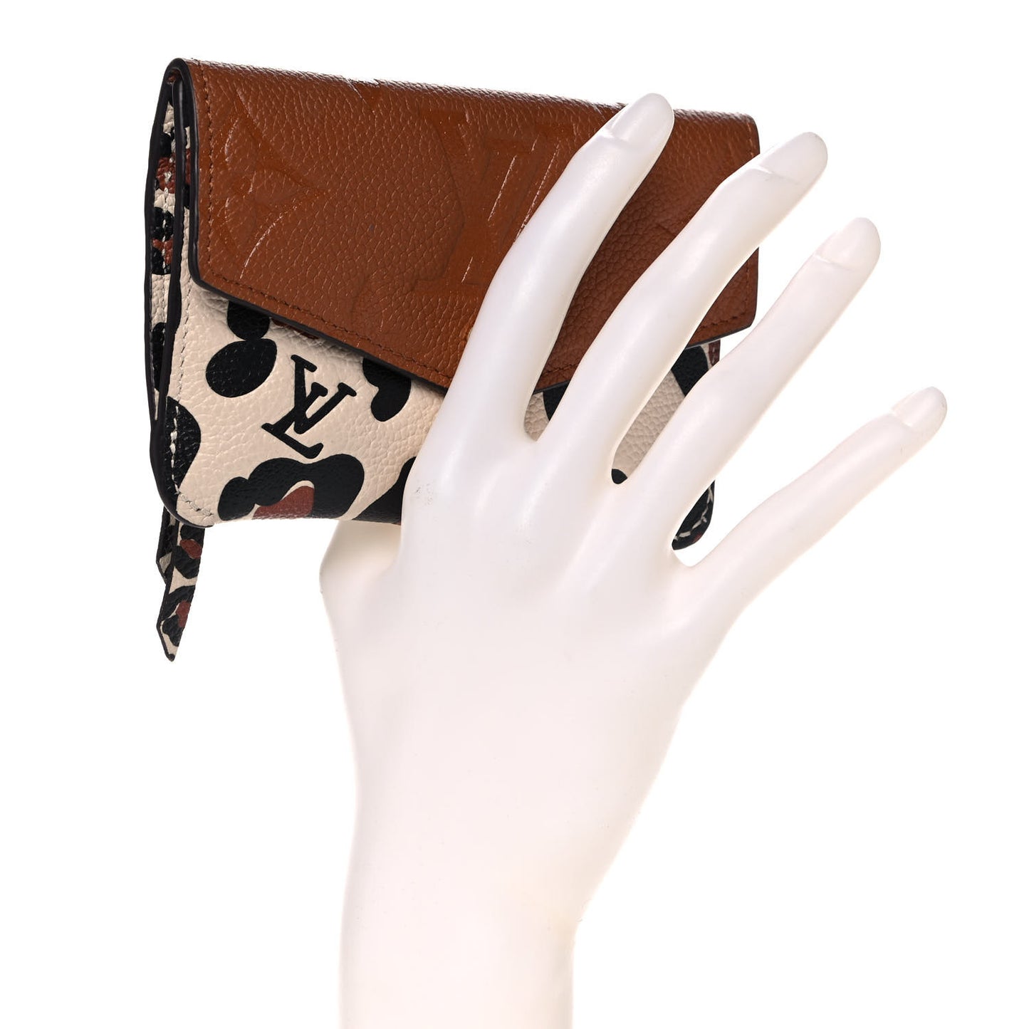 Empreinte Monogram Giant Wild At Heart Key Pouch Caramel