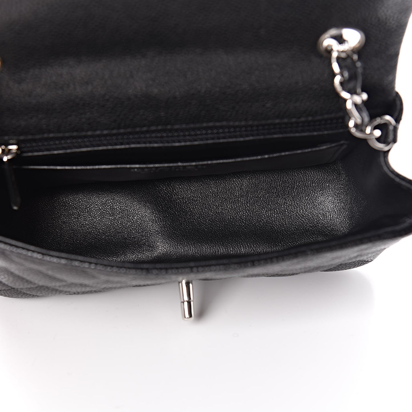 Caviar Quilted Mini Rectangular Flap Black