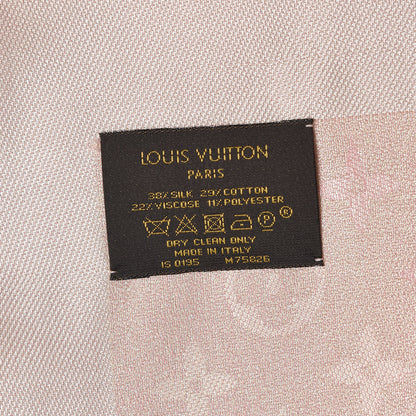 Louis Vuitton Silk Cotton Shine Monogram Sunrise Shawl 4 of 4