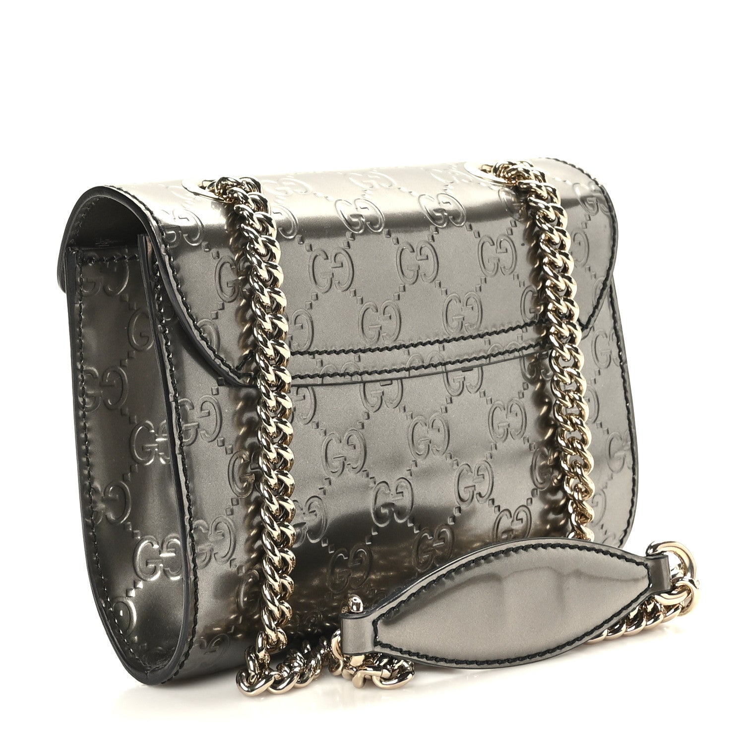 Gucci Shine Guccissima Mini Emily Chain Shoulder Bag Sasso 3 of 9