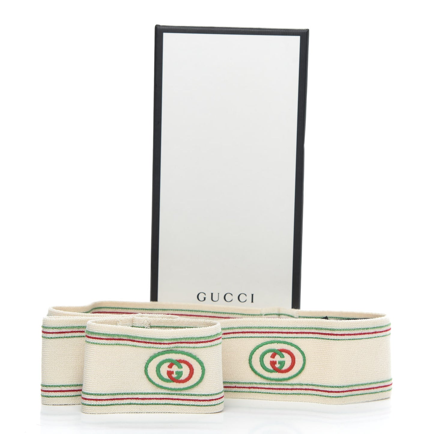 Cotton Elastic Interlocking G Headband and Wrist Set M Multicolor