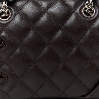 Chanel Calfskin Quilted Small Cambon Bowler Dark Brown 9 of 12