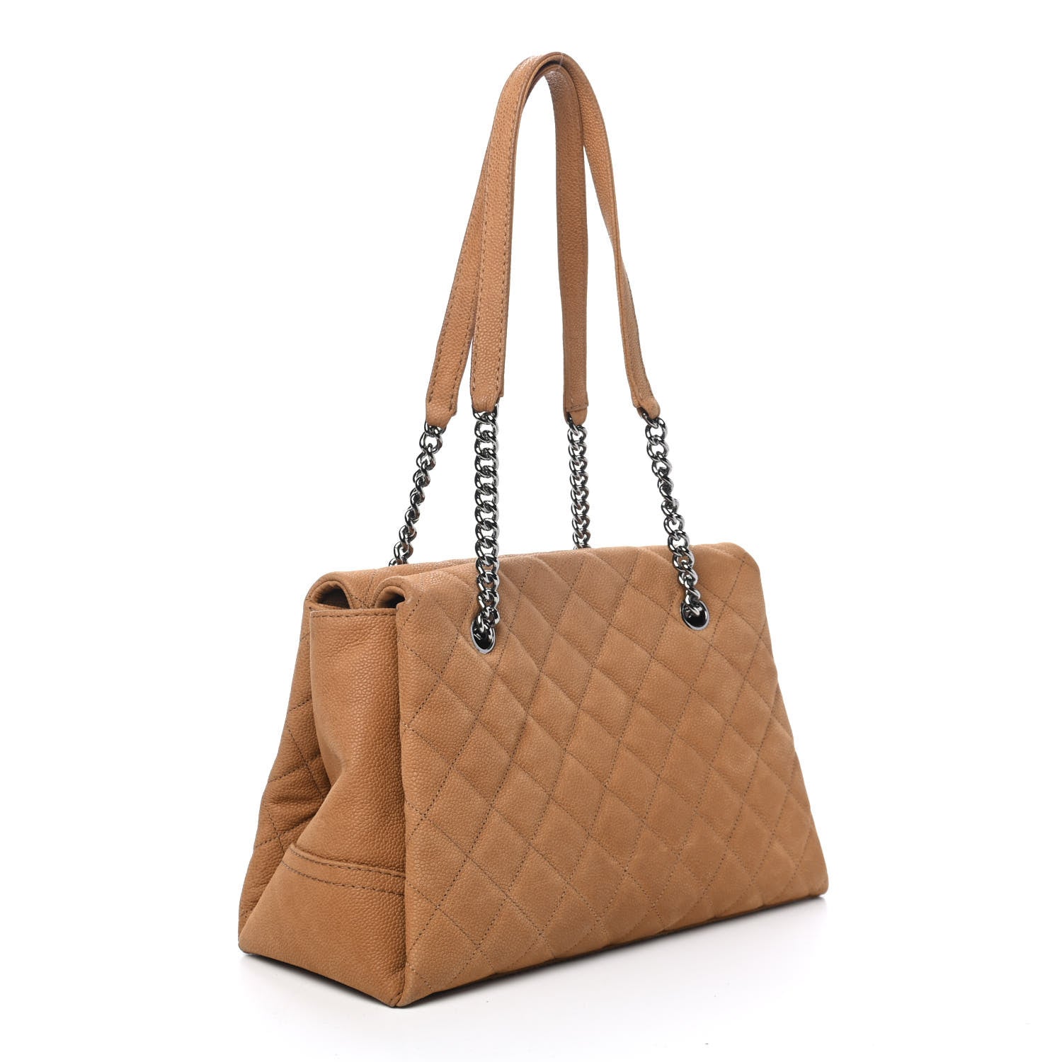 Chanel Iridescent Caviar Quilted Lady Pearly Tote Beige 2 of 4
