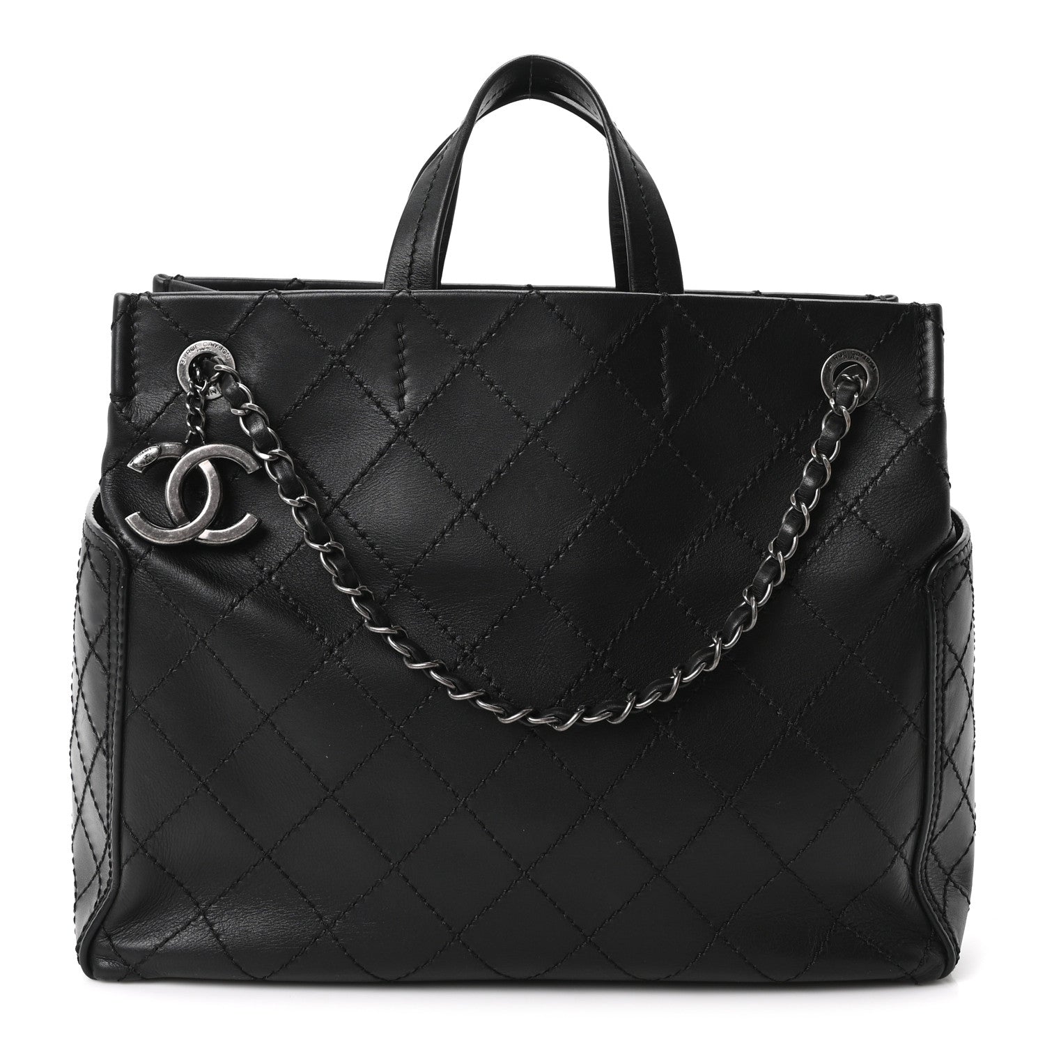 Chanel Calfskin CC Pocket Tote Black 1 of 10