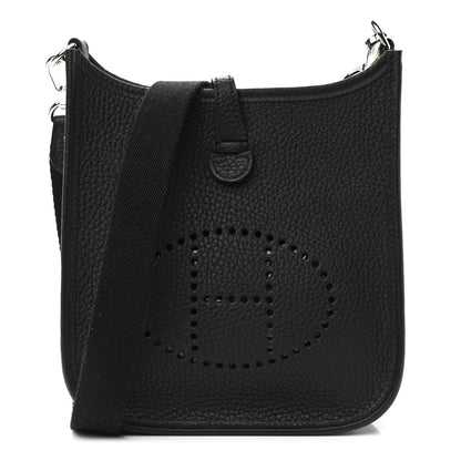 Hermes Taurillon Clemence Evelyne TPM Black 1 of 9
