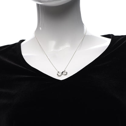 Tiffany Sterling Silver Paloma Picasso Double Loving Heart Pendant Necklace 2 of 8