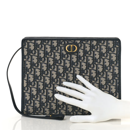 Christian Dior Oblique 30 Montaigne Pouch Blue 2 of 9