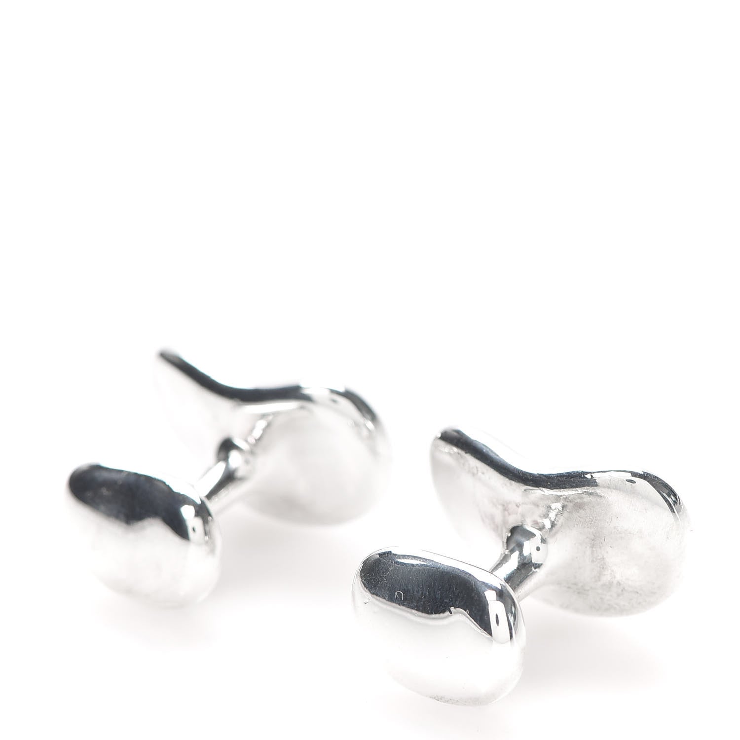 Tiffany Sterling Silver 18mm Elsa Peretti Bean Cufflinks 3 of 6