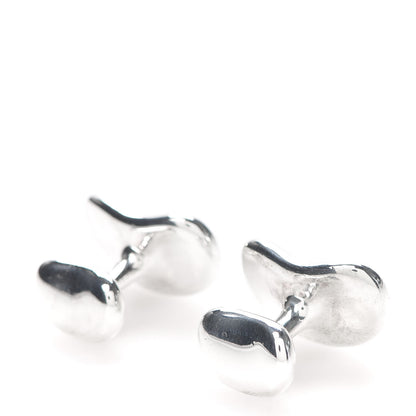 Tiffany Sterling Silver 18mm Elsa Peretti Bean Cufflinks 3 of 6