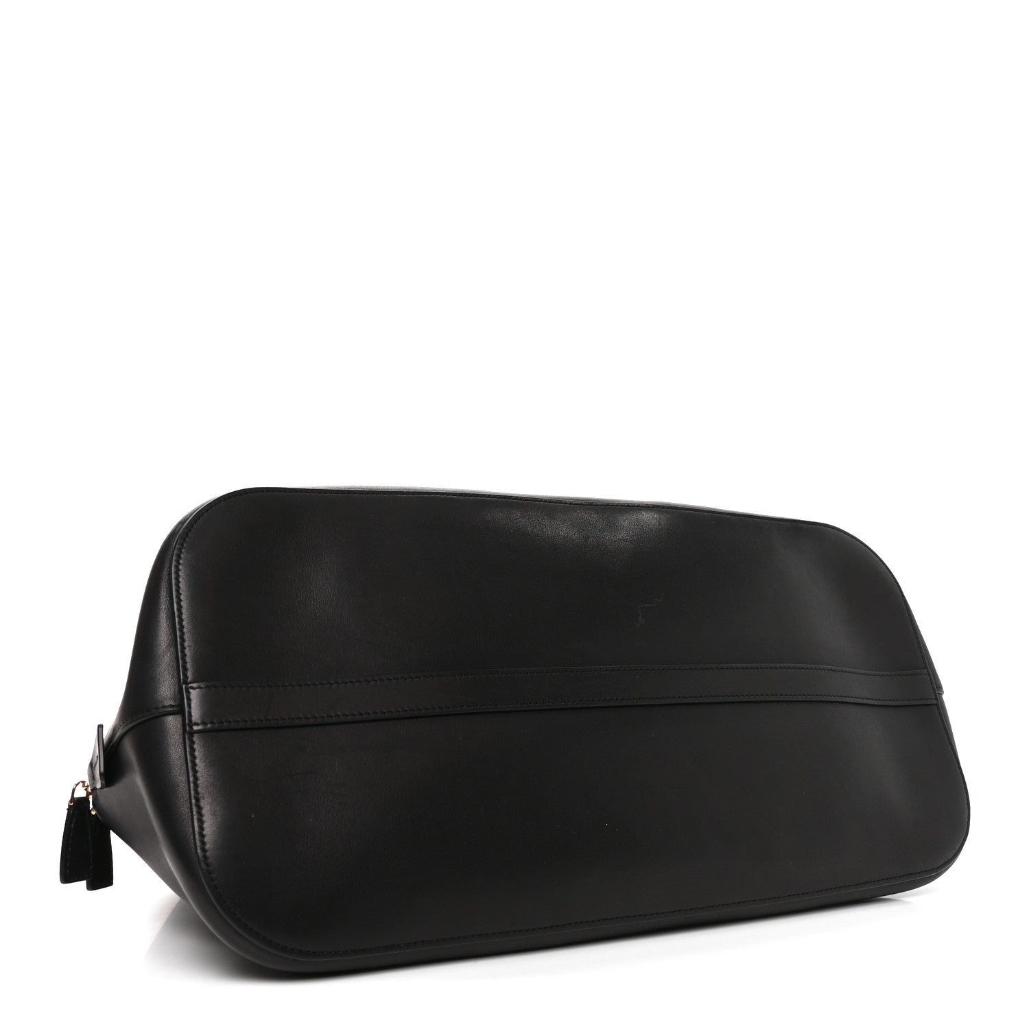 The Row Polished Saddle Calfskin Large Devon Bag Black 4 of 9