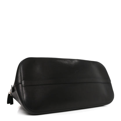 The Row Polished Saddle Calfskin Large Devon Bag Black 4 of 9