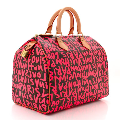 Louis Vuitton Monogram Graffiti Speedy 30 Fuchsia 3 of 10