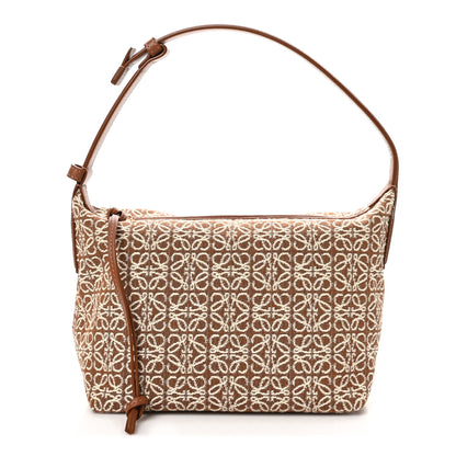 Loewe Jacquard Anagram Calfskin Small Cubi Bag Tan Pecan 1 of 10
