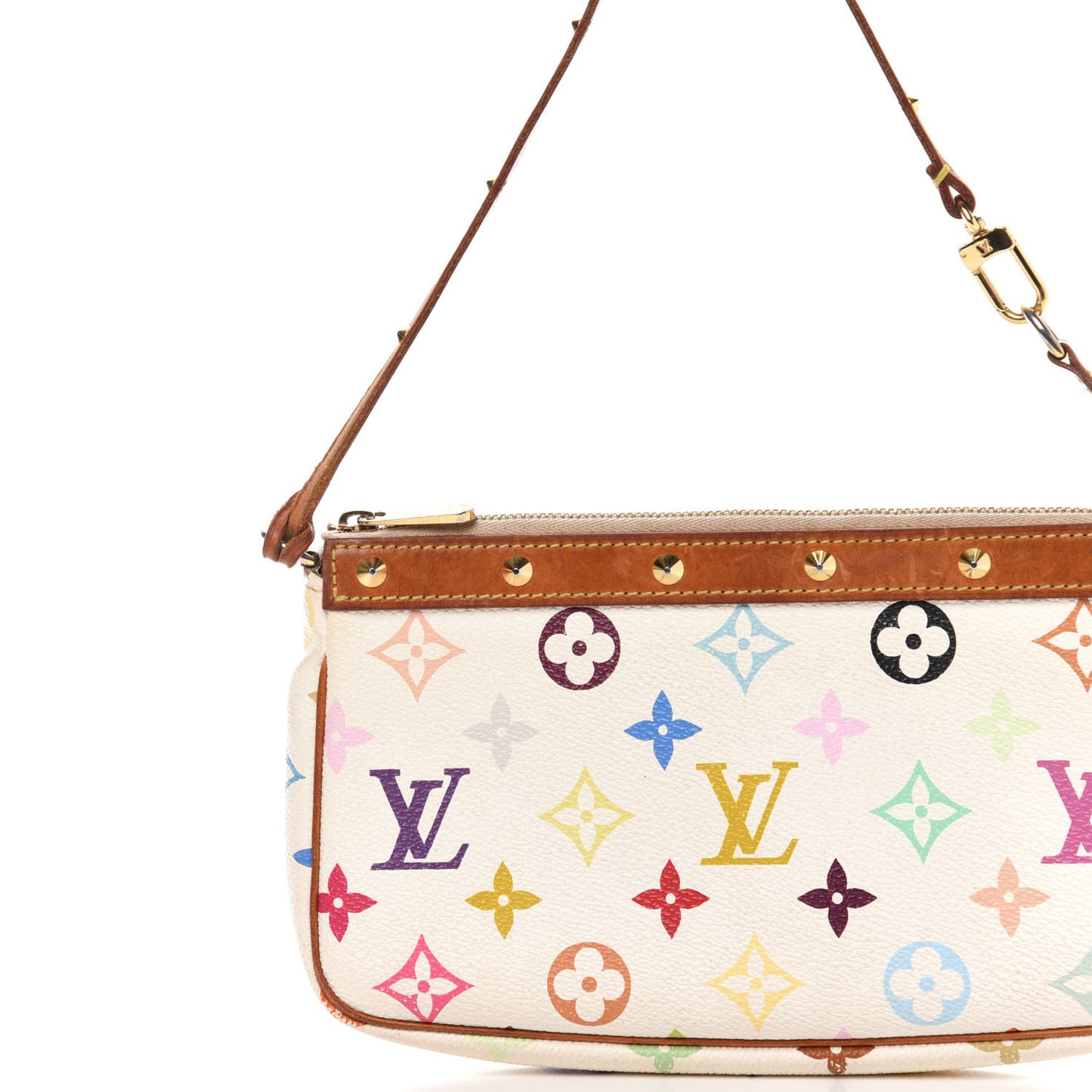 Monogram Multicolor Pochette Accessories White