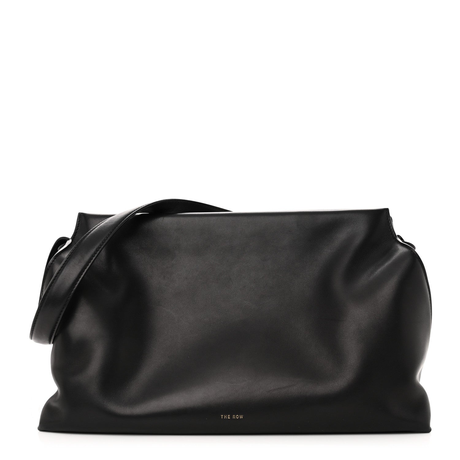 The Row Saddle Calfskin Sienna Shoulder Bag Black 1 of 9