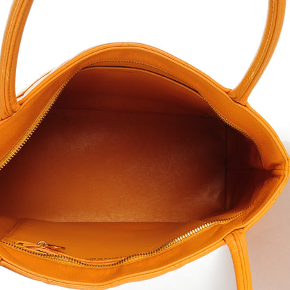 Chanel Caviar Quilted Medallion Tote Orange 5 of 8