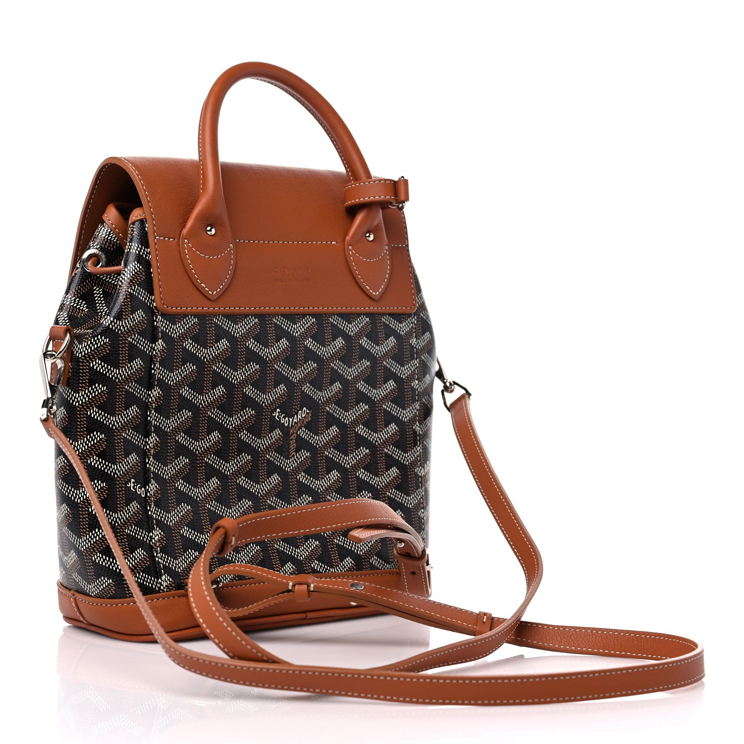 Goyard Goyardine Calfskin Mini Alpin Backpack Black Gold 3 of 7