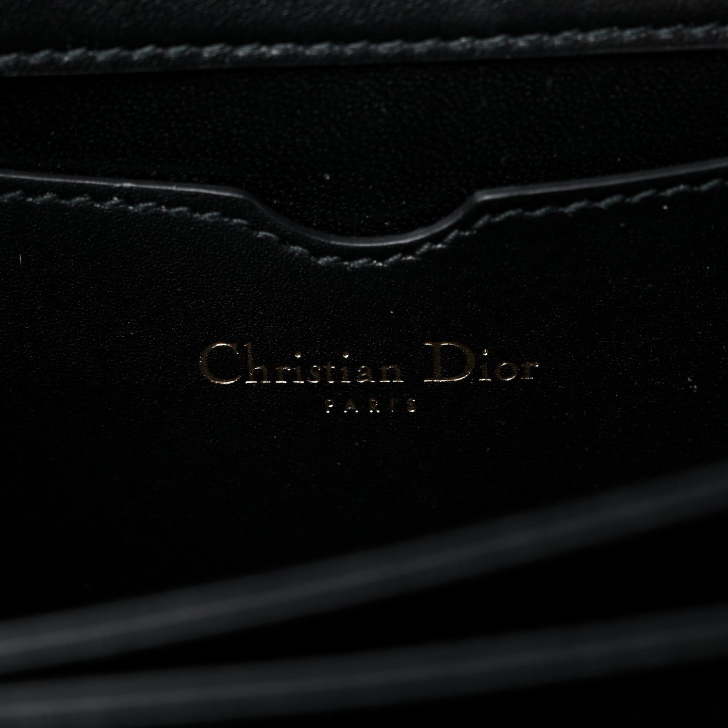 Christian Dior Calfskin Bee Clutch Black 6 of 10