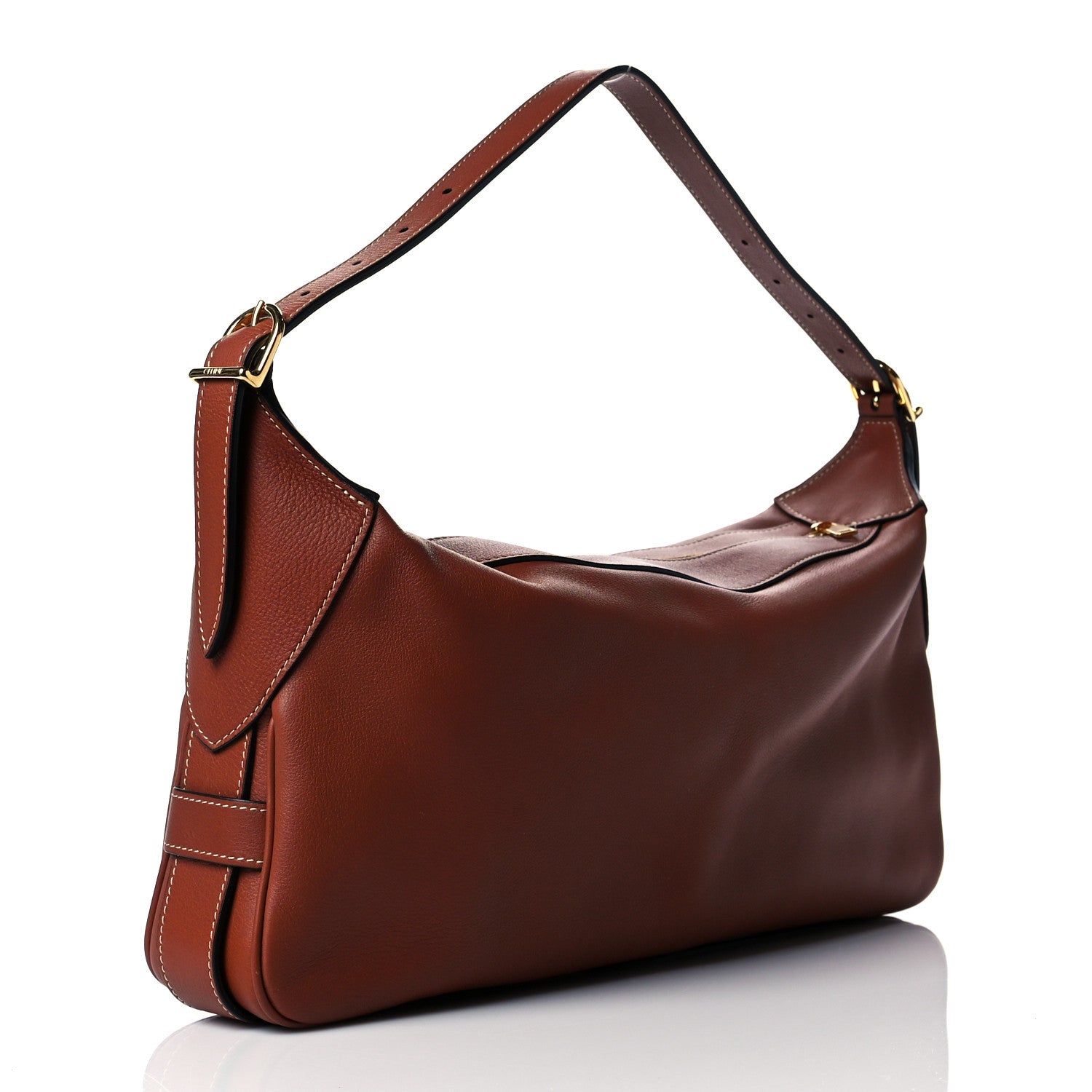 Celine Supple Calfskin Medium Romy Shoulder Bag Tan 3 of 10