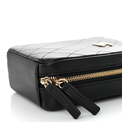 Chanel Calfskin Stitched Cup Of Tea Vanity Case Black 10 of 10