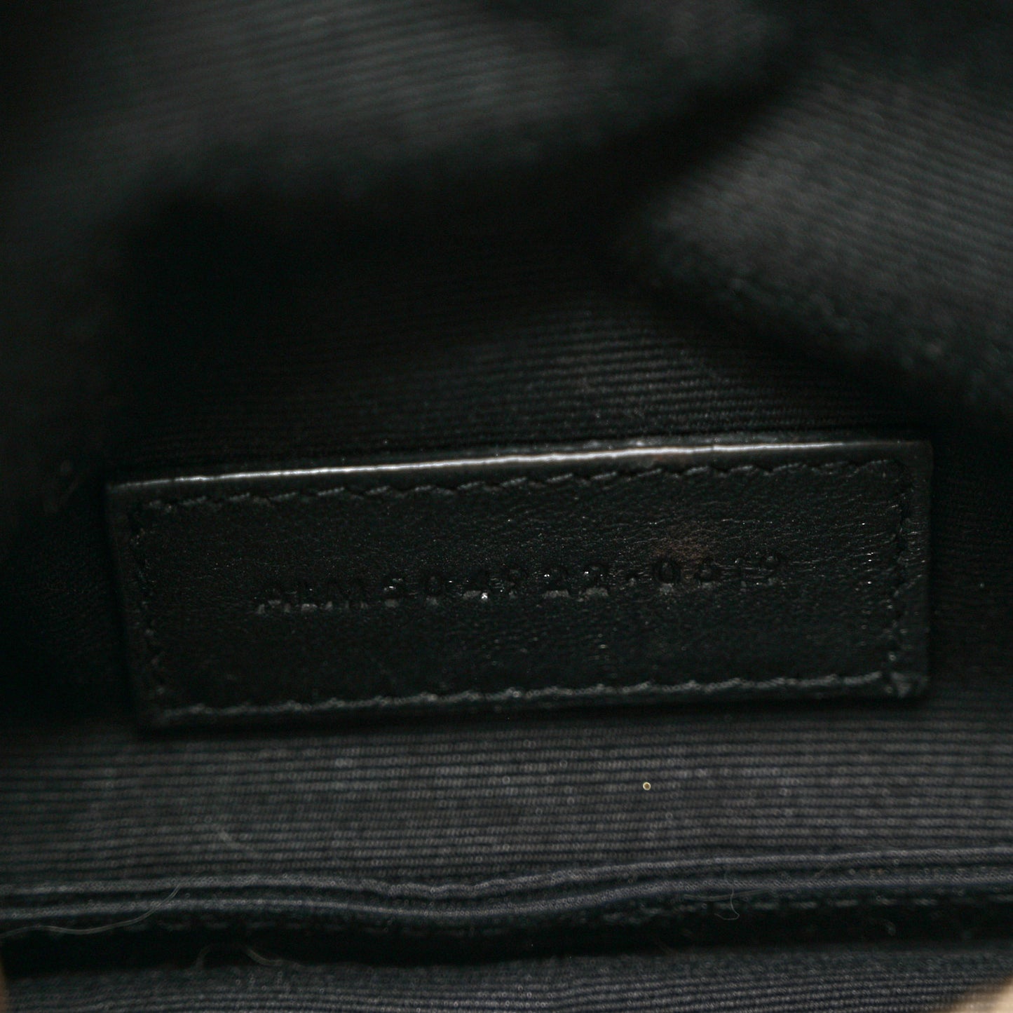Grain De Poudre Chevron Monogram Bill Pouch Black