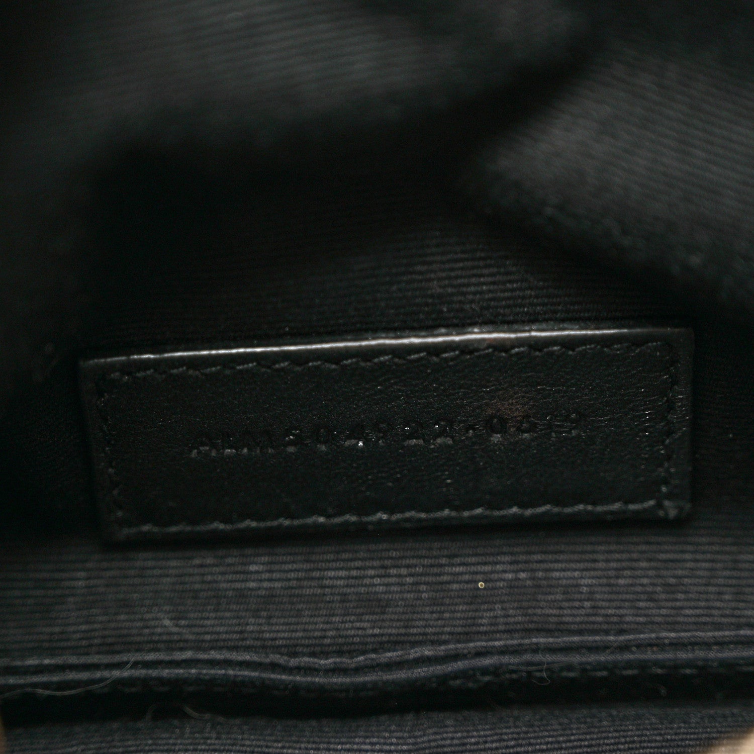 Saint Laurent Grain De Poudre Chevron Monogram Bill Pouch Black 7 of 7