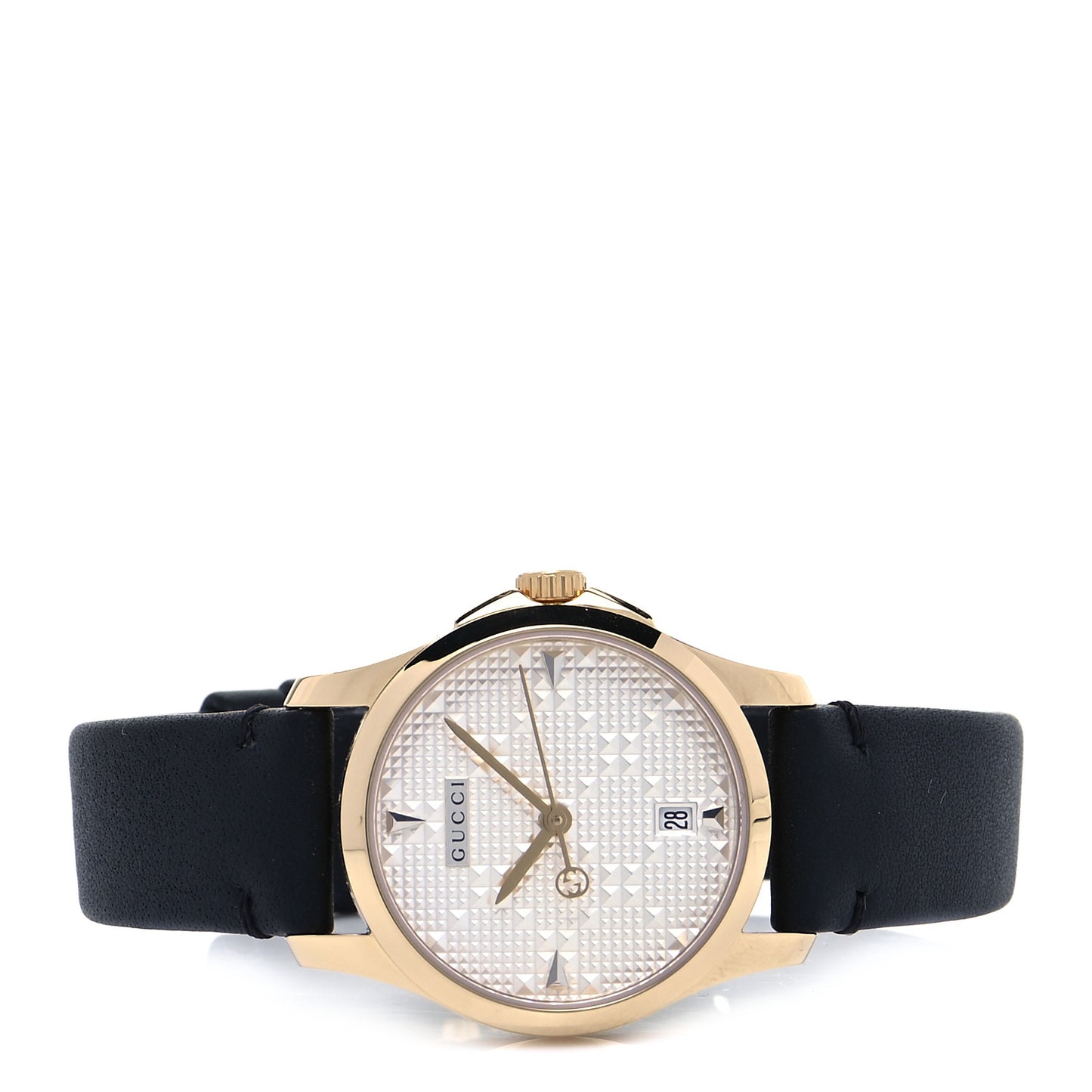 Stainless Steel Calfskin 27mm G-Timeless Diamante Quartz Watch