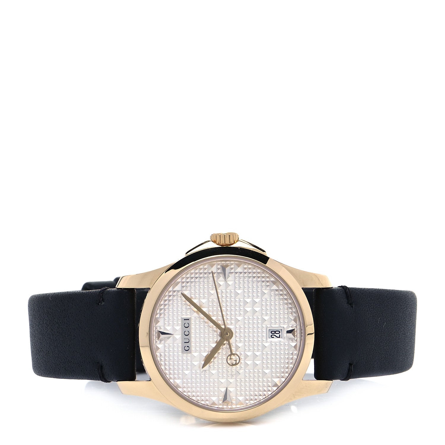 Gucci Stainless Steel Calfskin 27mm G-Timeless Diamante Quartz Watch 2 of 5