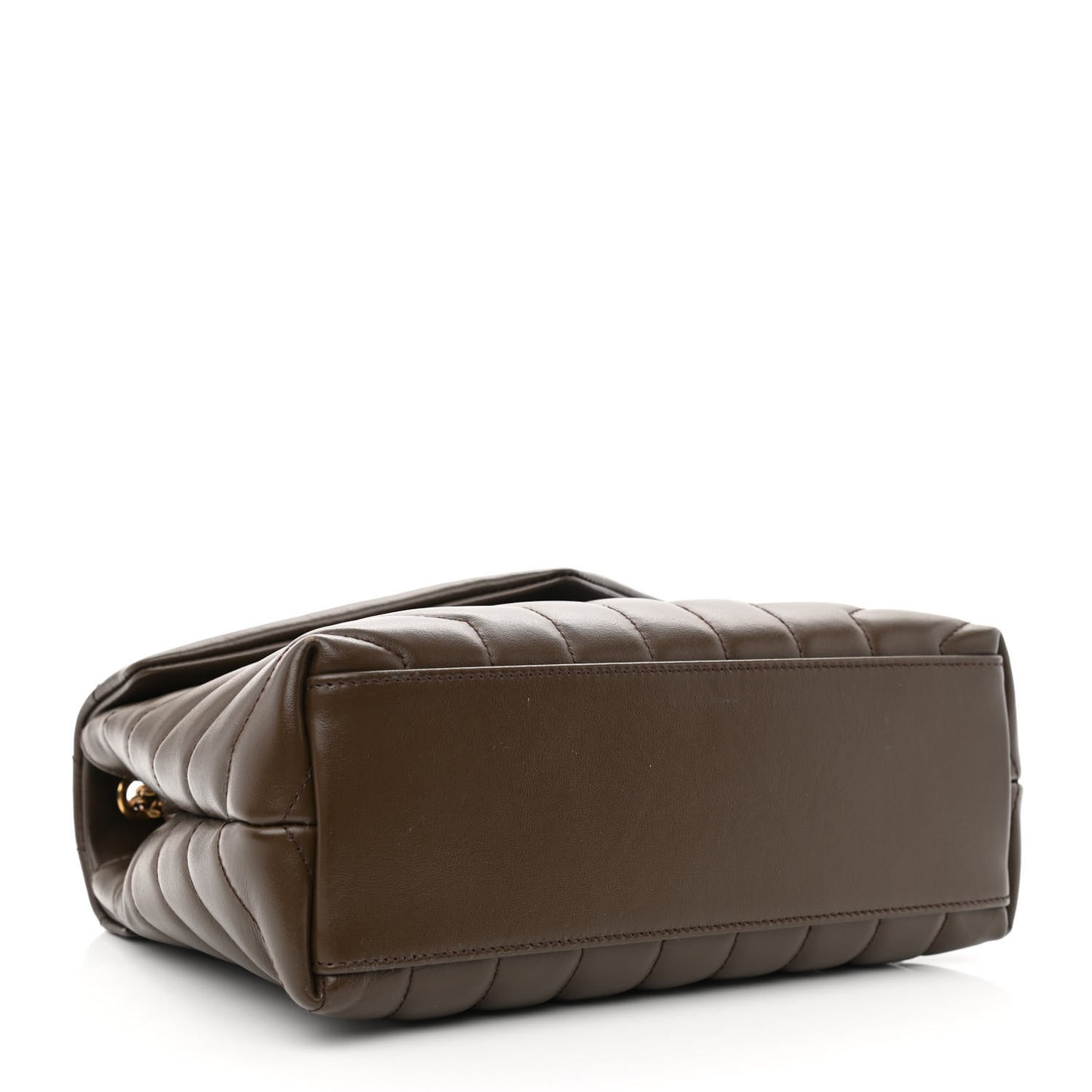 Calfskin Y Quilted Monogram Small Loulou Chain Satchel Soil Brown