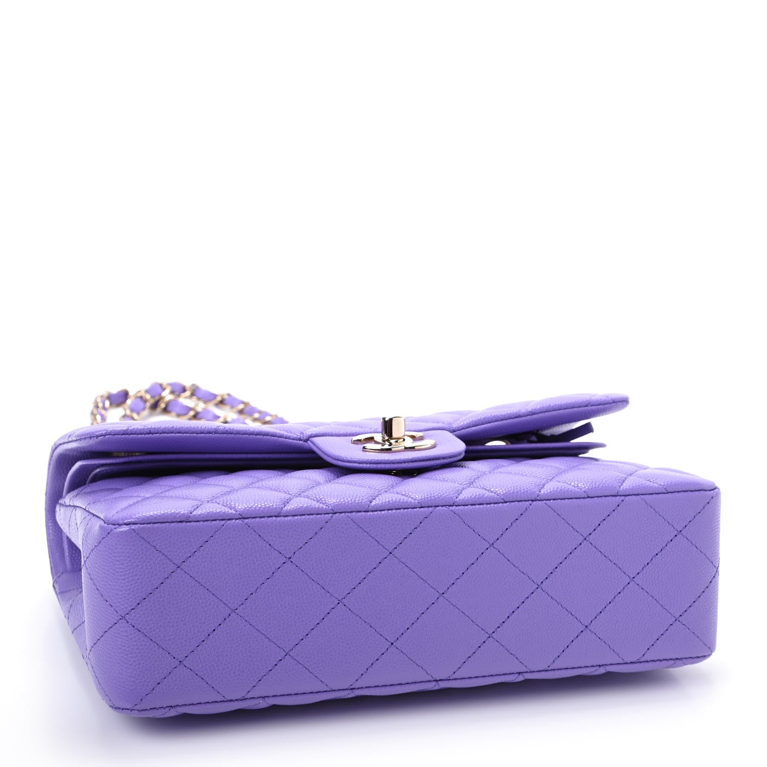 Chanel Caviar Quilted Small Double Flap Purple 4 of 10