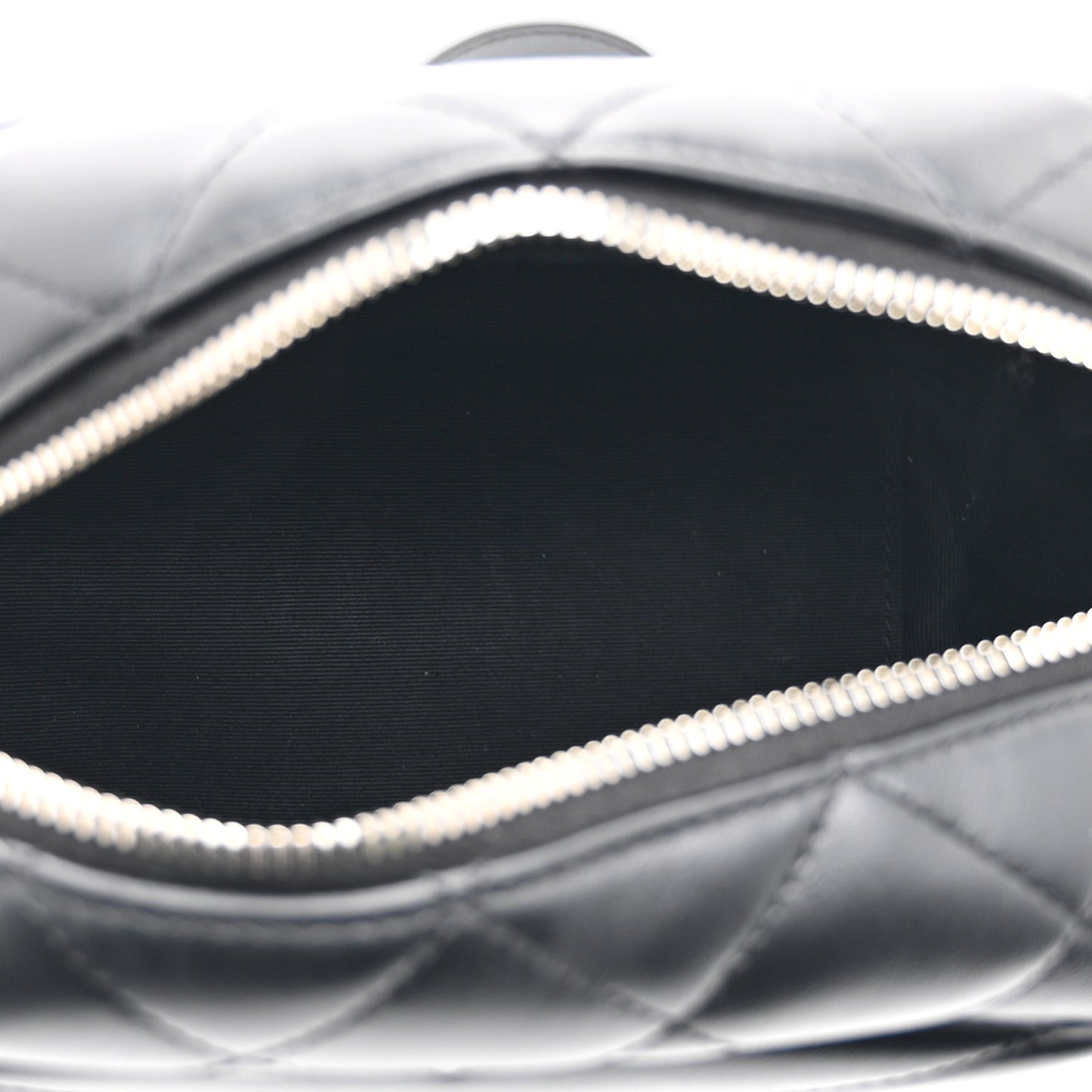 Calfskin Y Quilted Monogram Small Loulou Bowling Bag Black