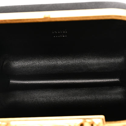 Alexander McQueen Satin Butterfly Knuckle Duster Box Clutch Black 5 of 13