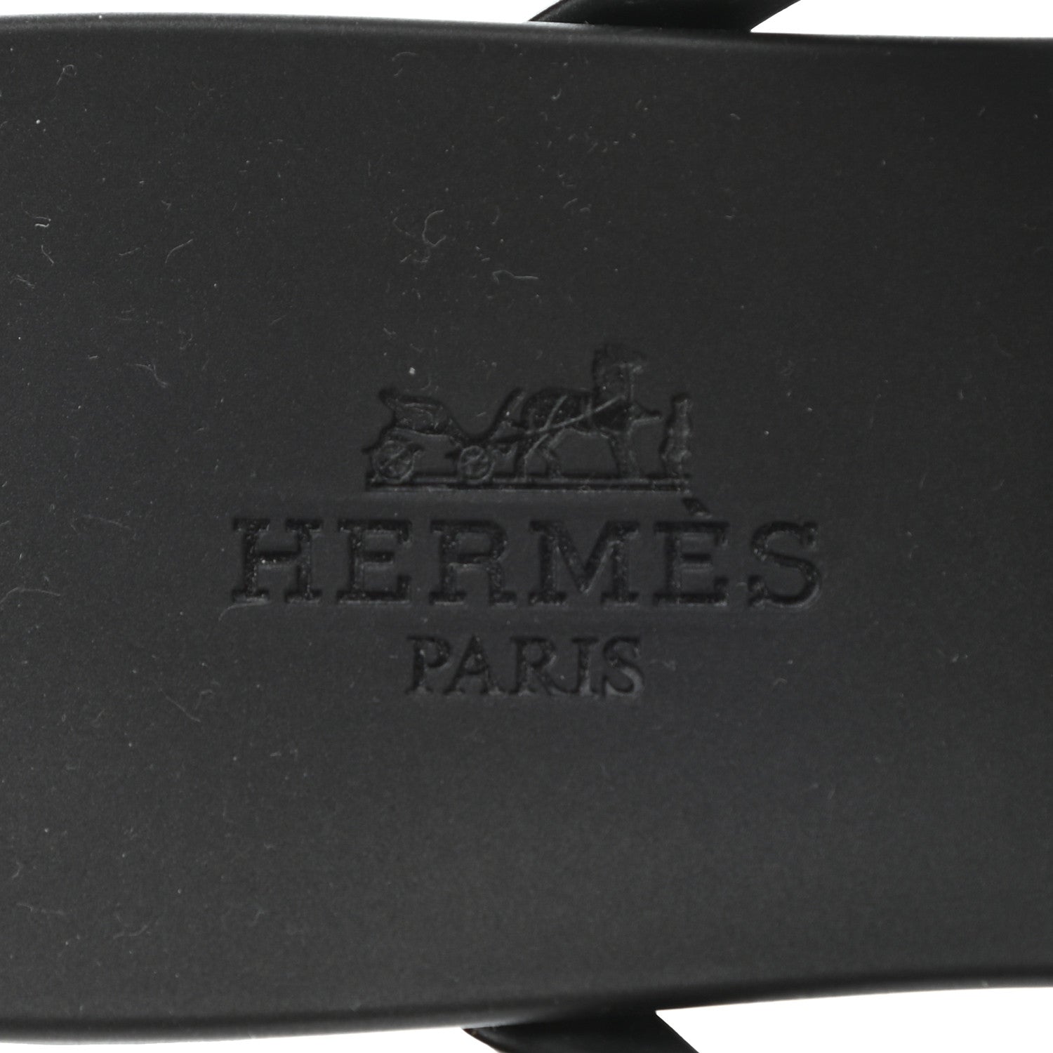Hermes Rubber Womens Egerie Sandals 36 Black 7 of 9