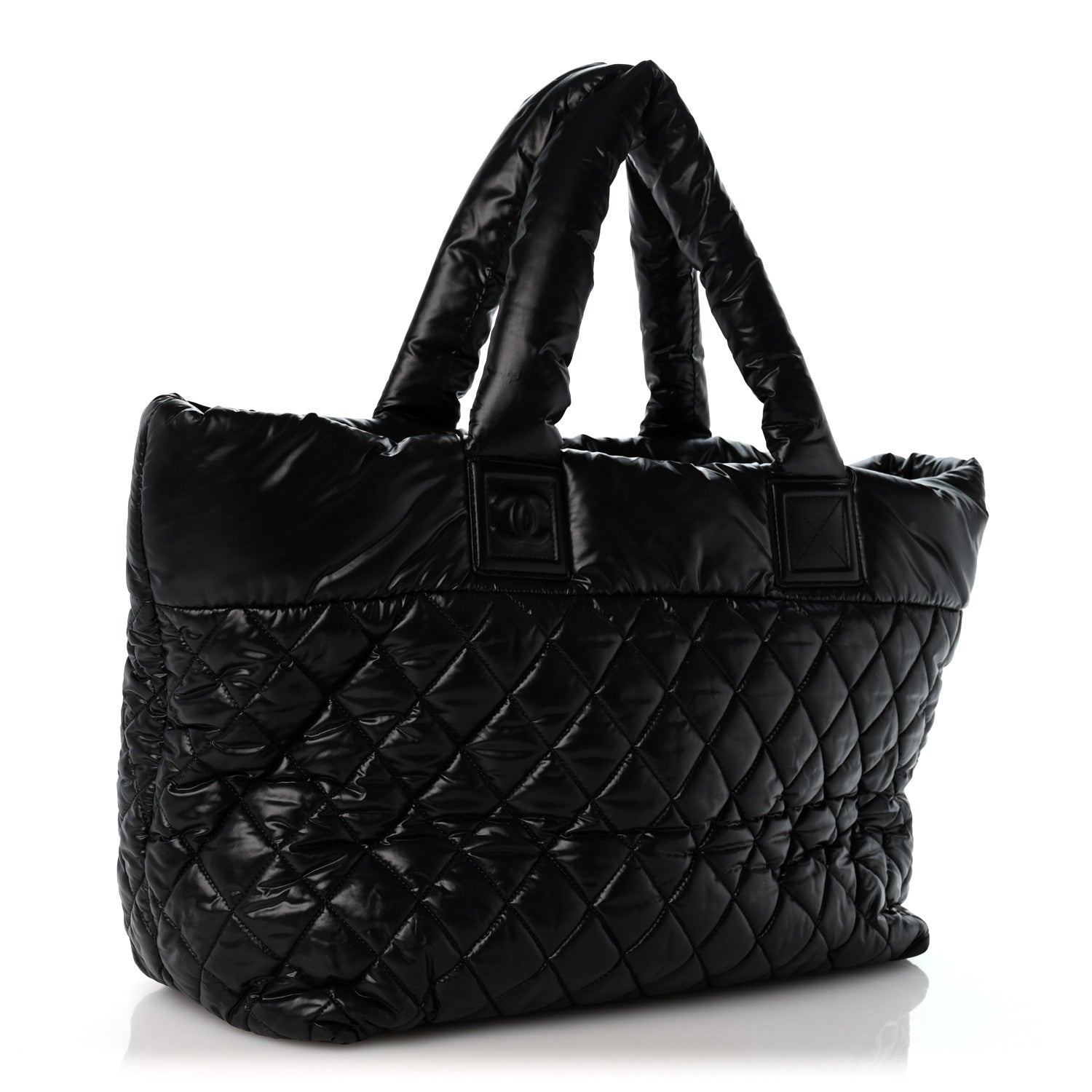 Chanel Nylon Quilted Large Coco Cocoon Tote Black 2 of 9
