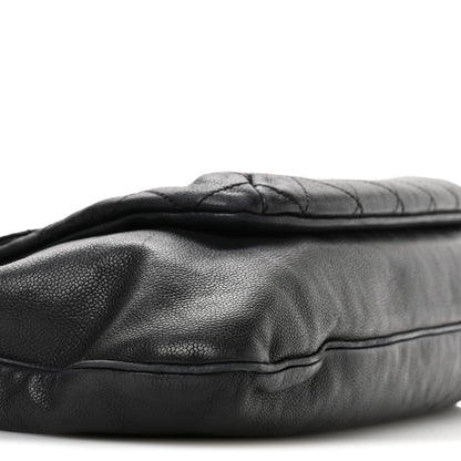Chanel Caviar Stitched Pocket In The City Hobo Black 9 of 14