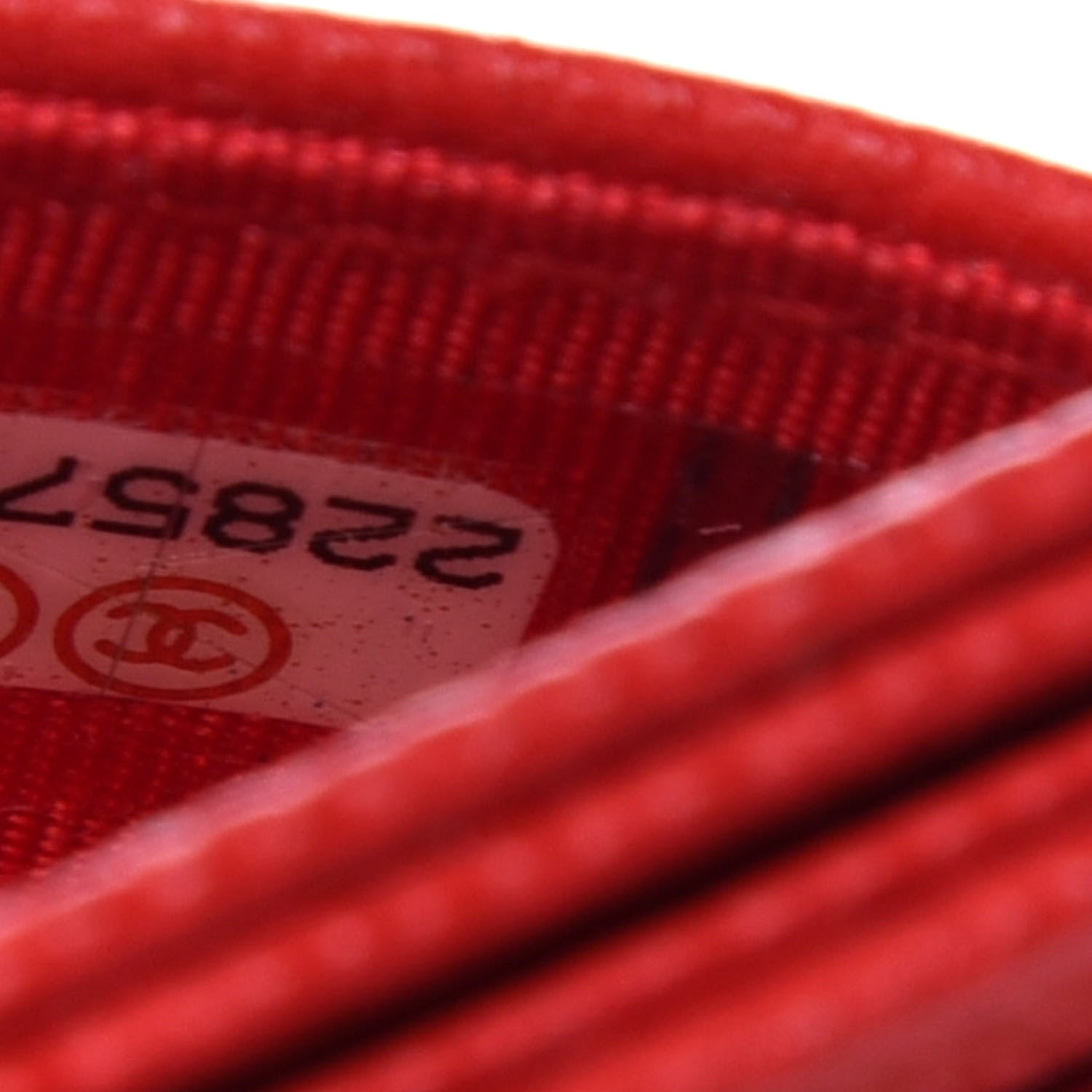 Chanel Caviar Camellia Embossed Card Holder Red 8 of 9