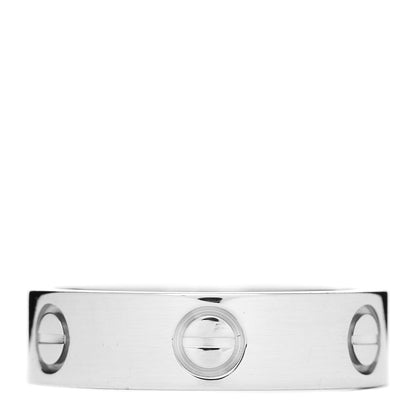 Cartier 18K White Gold 5.5mm LOVE Ring 56 7.5 3 of 4