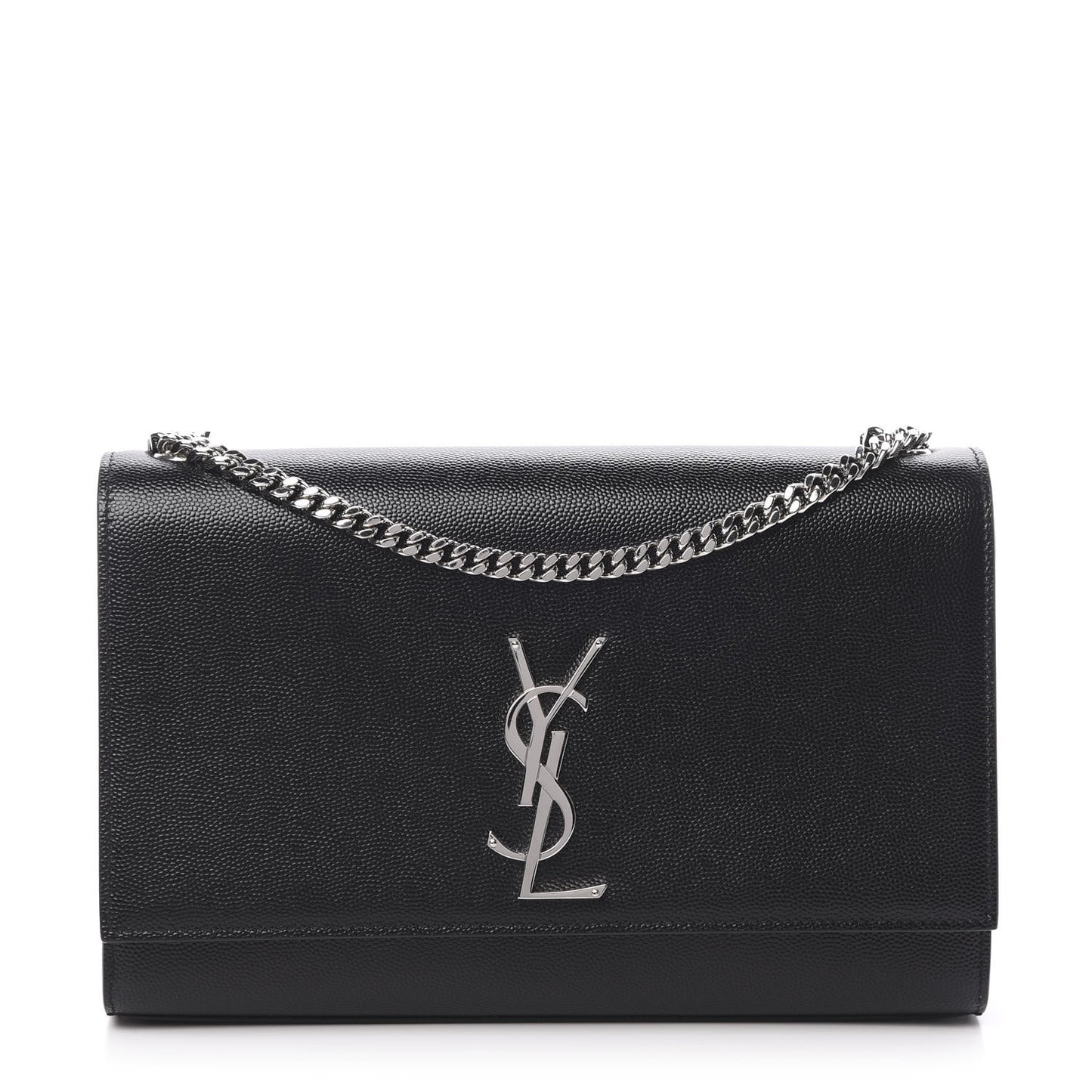 Grain De Poudre Medium Classic Monogram Kate Satchel Black