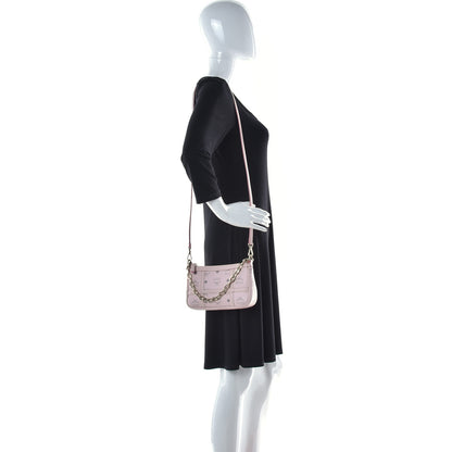 MCM Visetos Nappa Mini Delmy Chain Shoulder Bag Powder Pink 2 of 8