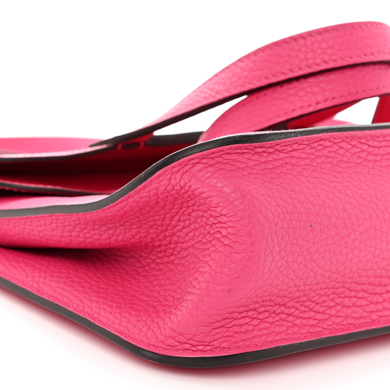 Hermes Taurillon Clemence Halzan 25 Rose Shocking 8 of 11