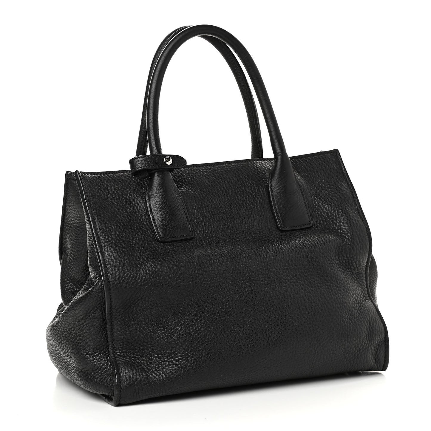 Vitello Daino Shopping Tote Black